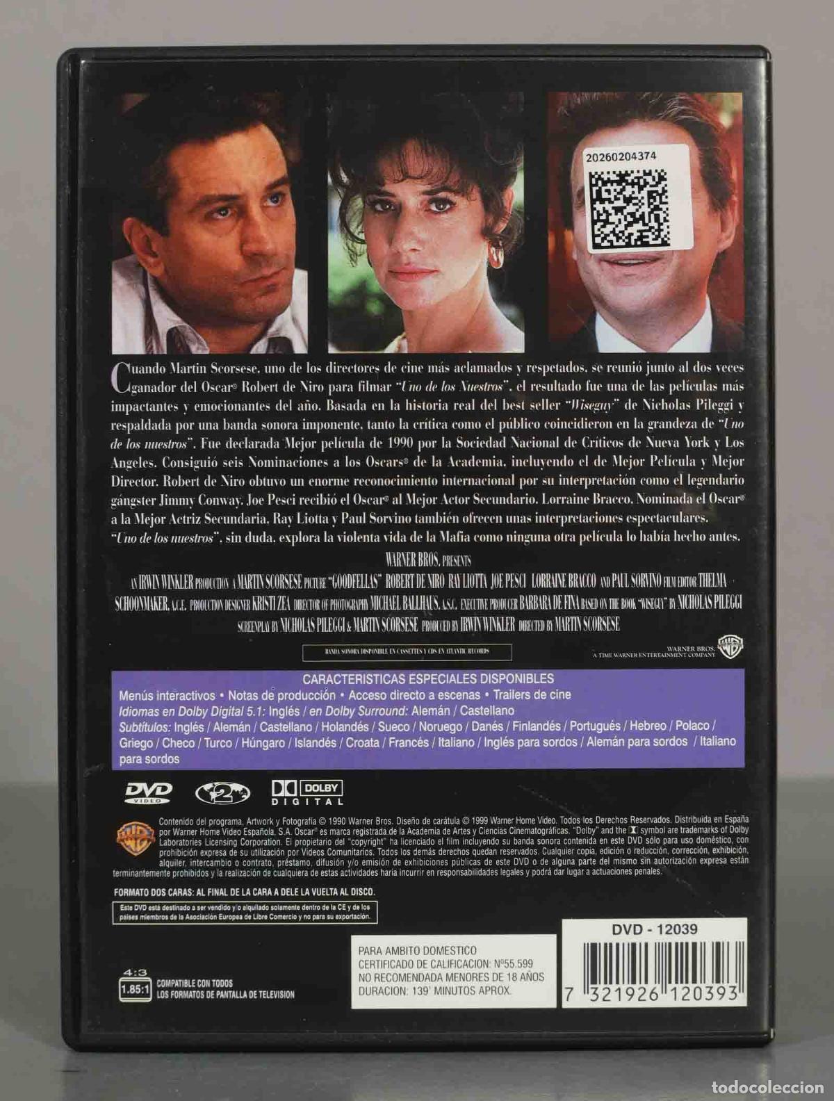 Cine: DVD. Uno de los nuestros. RAY LIOTTA. - Foto 2