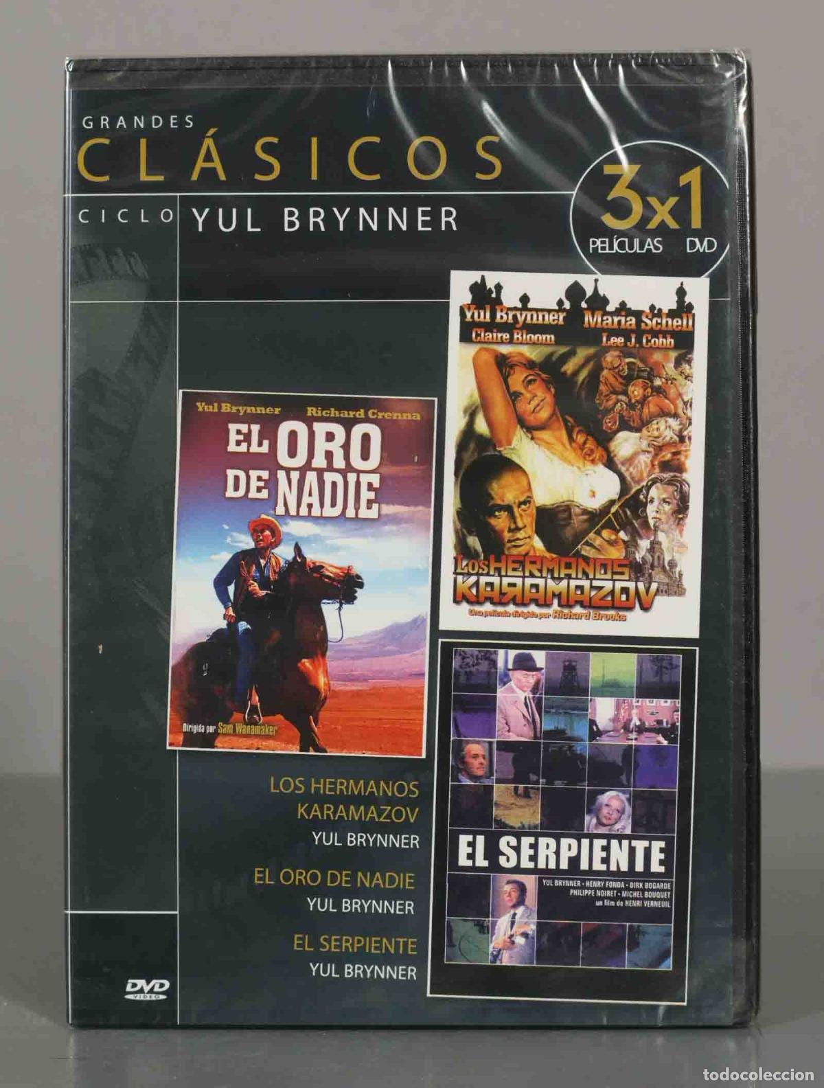 Cine: DVD. LOS HERMANOS KARAMAZOV - EL ORO DE NADIE - EL SERPIENTE. PRECINTADO.