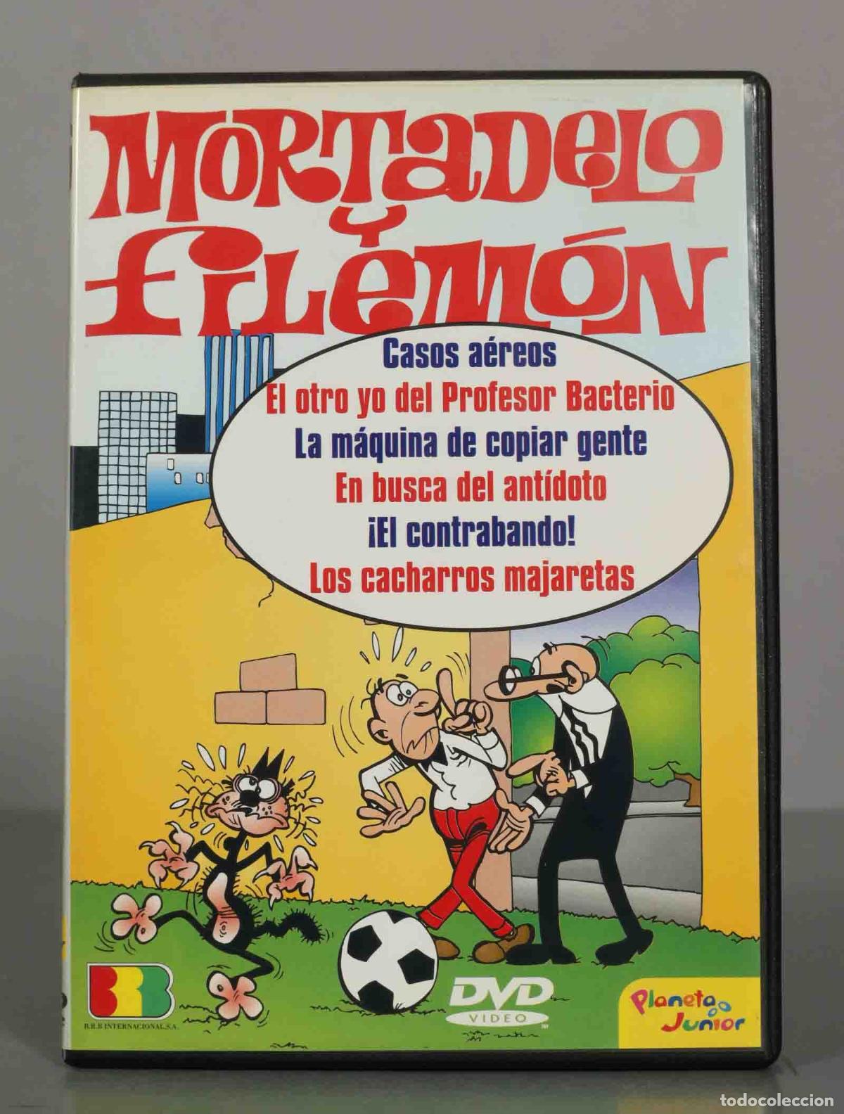 Cine: DVD. MORTADELO Y FILEMON. Casos a&eacute;reos. El otro yo del Profesor Bacterio. La m&aacute;quina de copiar gente