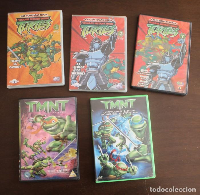 Cine: LOTE 5 PELICULAS DVD TORTUGAS NINJA TMNT TEENAGE MUTANT NINJA TURTLES Una de ellas en ingl&eacute;s.