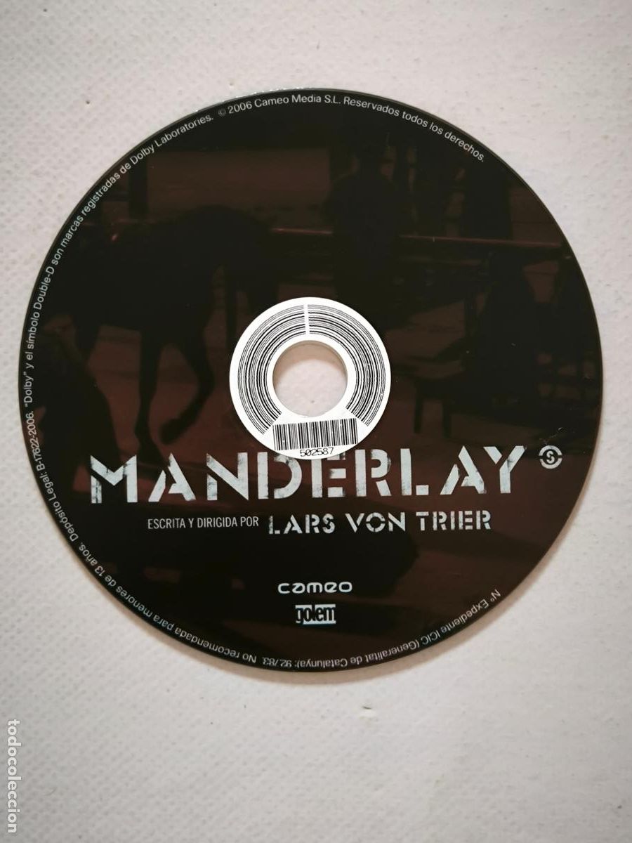 Cine: DVD MANDERLAY - LARS VON TRIER - SOLO DISCO (018A)