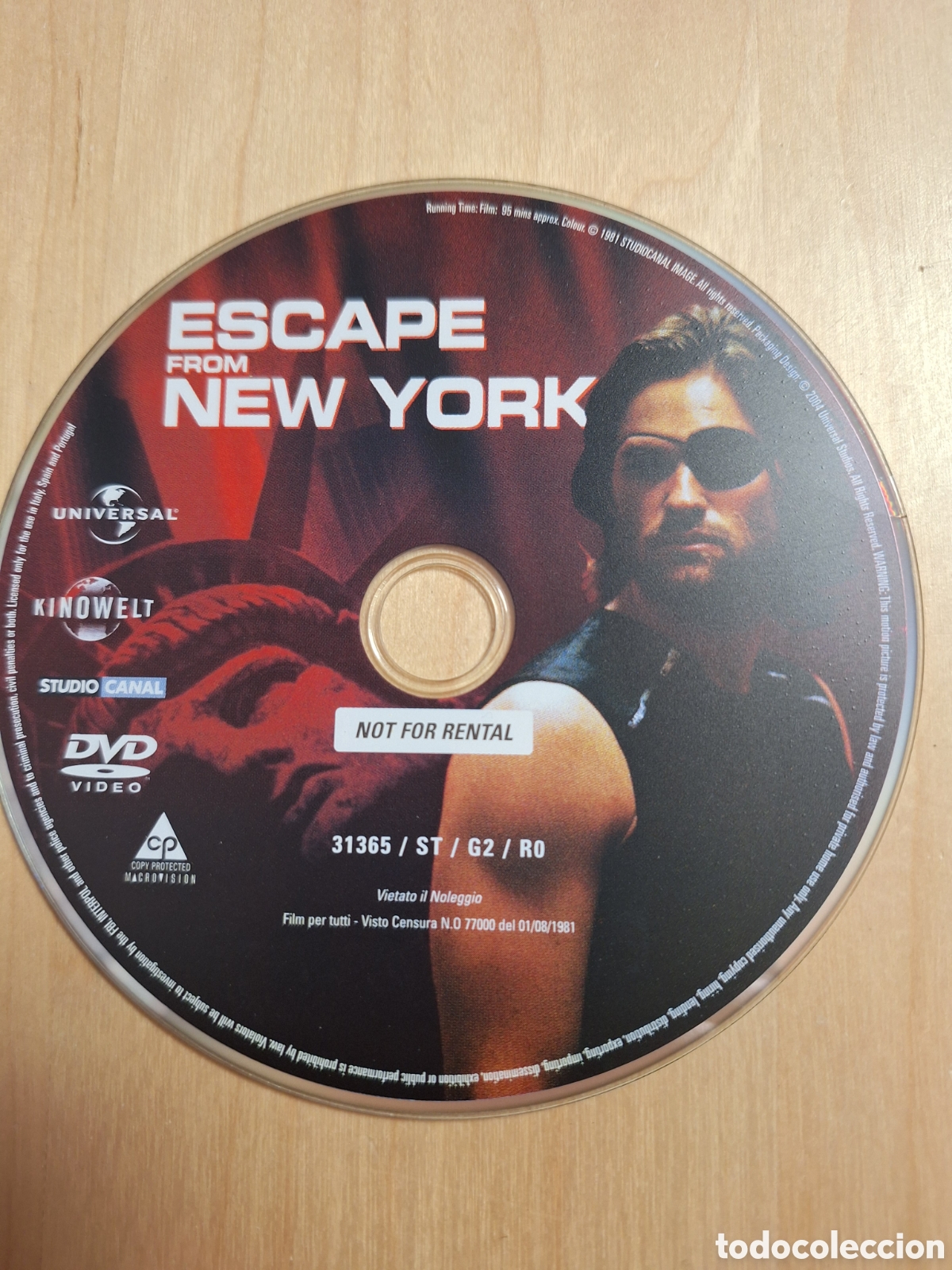 Cine: SD1560 escape de nueva york SOLO DISCO