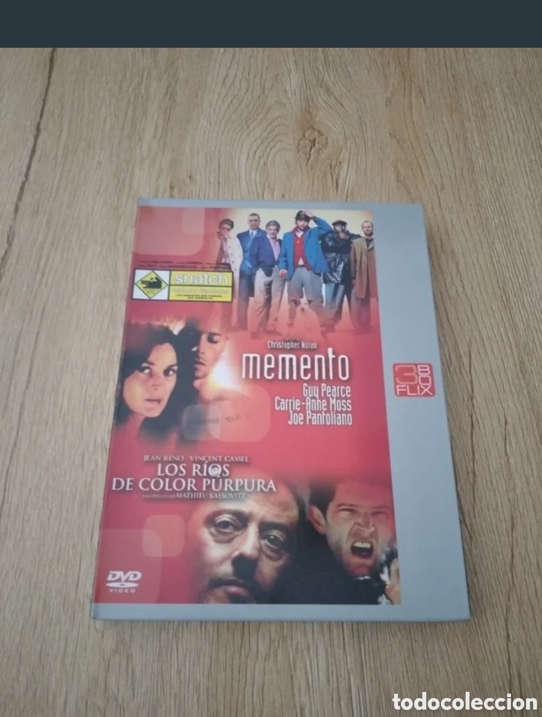 Cine: Pack 3 DVD Memento Snatch y Los R&iacute;os de color p&uacute;rpura