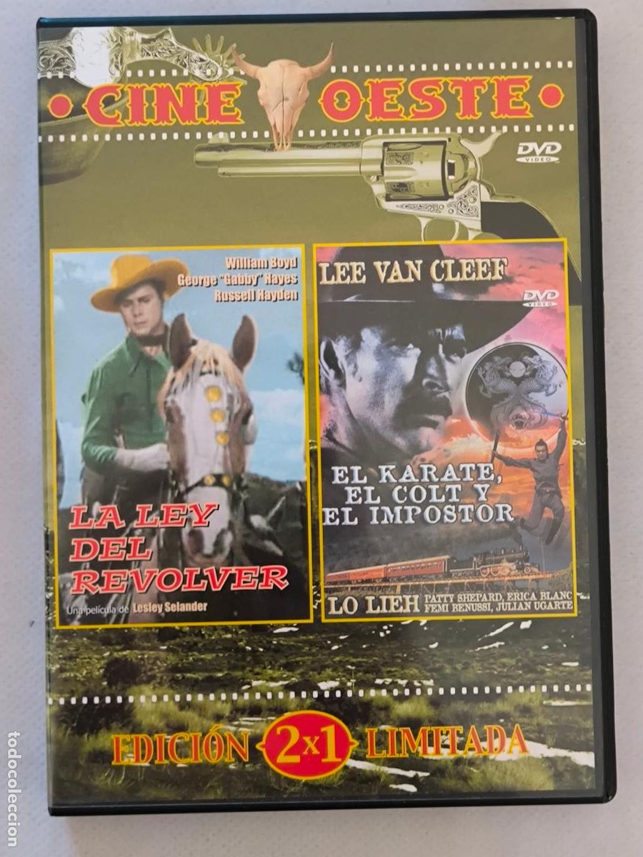 Cine: DVD LA LEY DEL REVOLVER / EL KARATE, EL COLT Y EL IMPOSTOR - 2 PELICULAS - CINE OESTE (234)