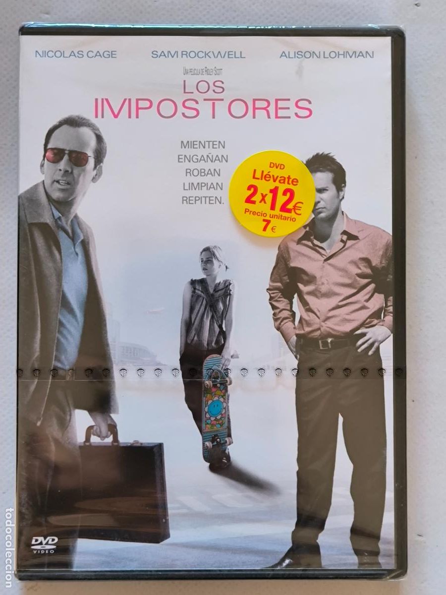 Cine: DVD LOS IMPOSTORES - NICOLAS CAGE, SAM ROCKWELL - NUEVO, PRECINTADO (235)