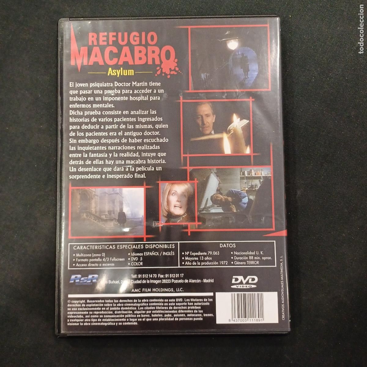 Cine: REFUGIO MACABRO/PETER CUSHING/DVD. - Foto 3