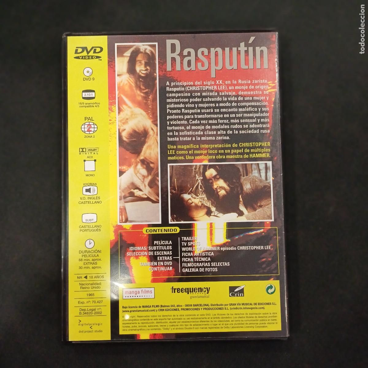 Cine: RASPUTIN/CHRISTOPHER LEE/DVD. - Foto 3