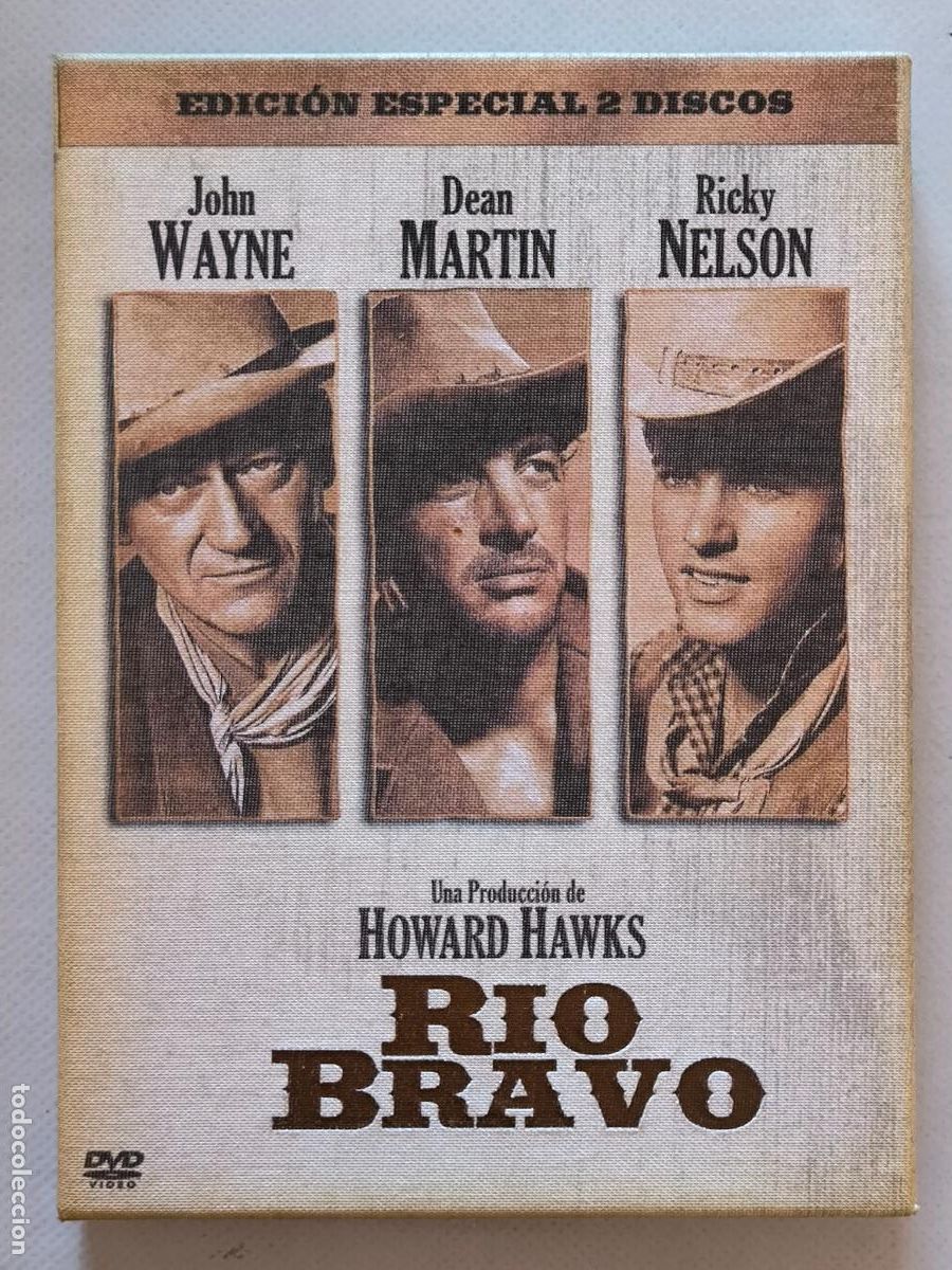 Cine: DVD RIO BRAVO - EDICION ESPECIAL 2 DISCOS - JOHN WAYNE - CAJA DE TELA (236w)