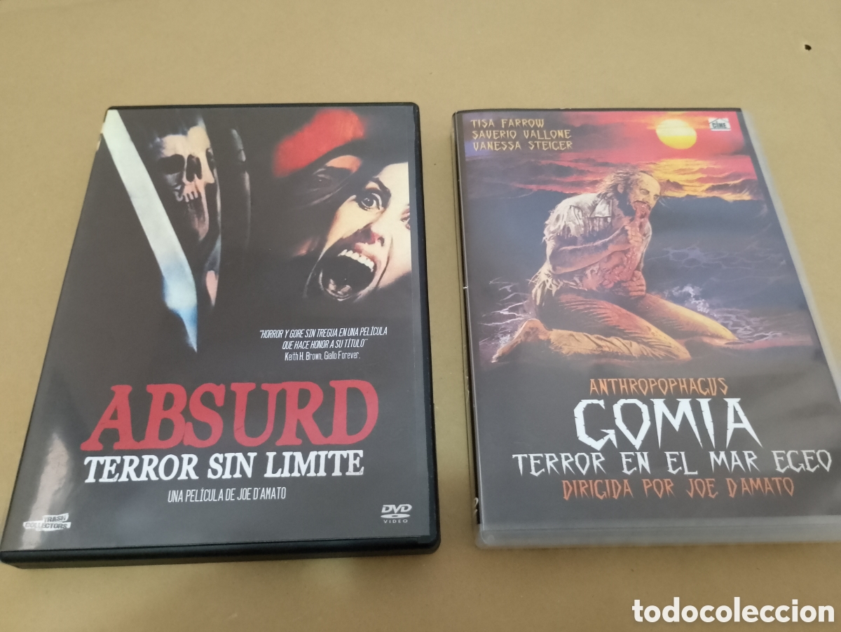 Cinema: 2 dvds. Absurd + Gomia. Las dos obras de culto, cumbre de Joe D&rsquo;amato, presursor del cine gore.