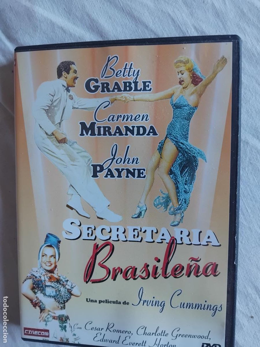 Cine: DVD SECRETARIA BRASILE&Ntilde;A. BETTY GRABLE, CARMEN MIRANDA, JOHN PAYNE.