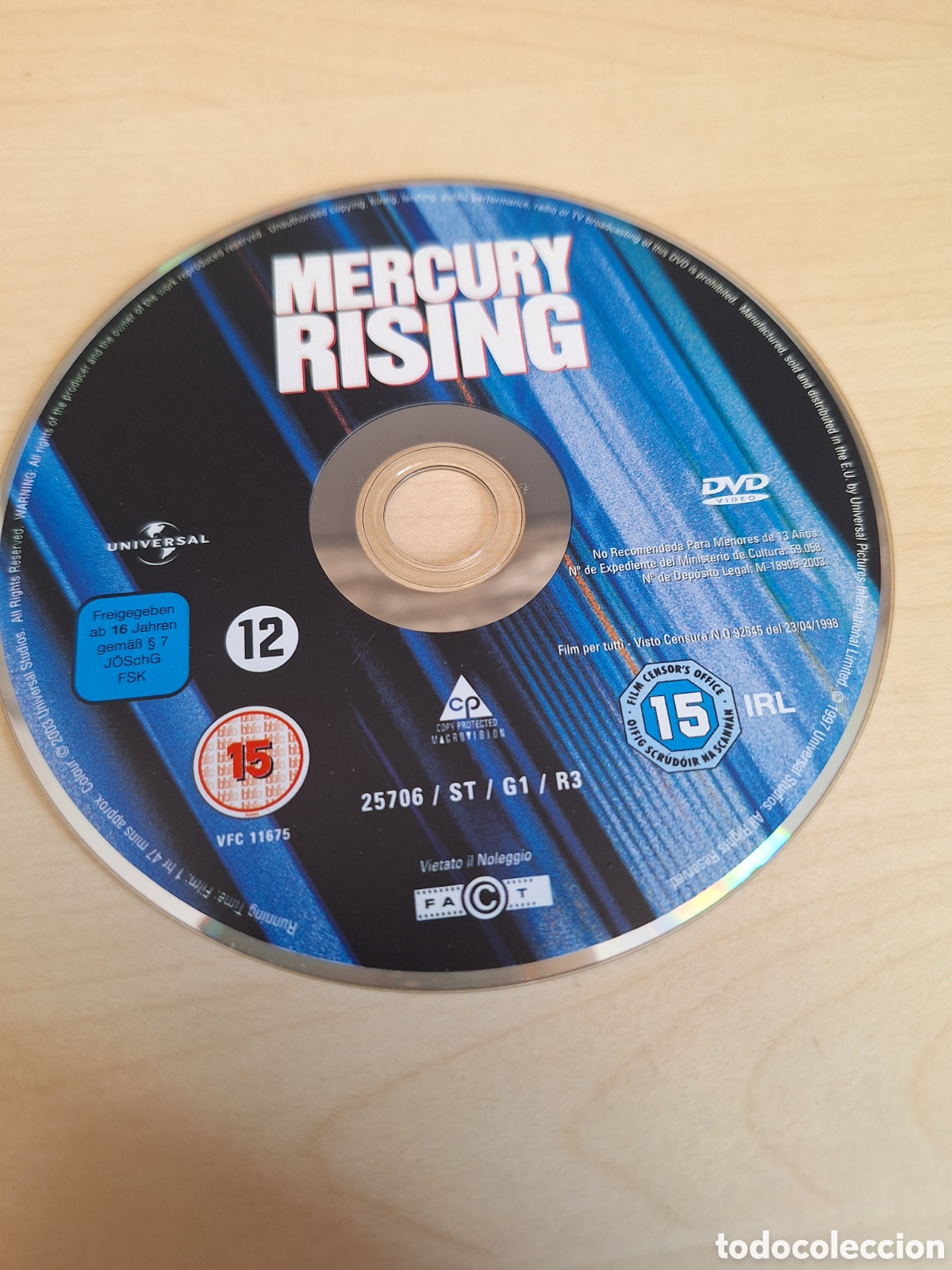 Cine: SD1648 mercury rising SOLO DVD