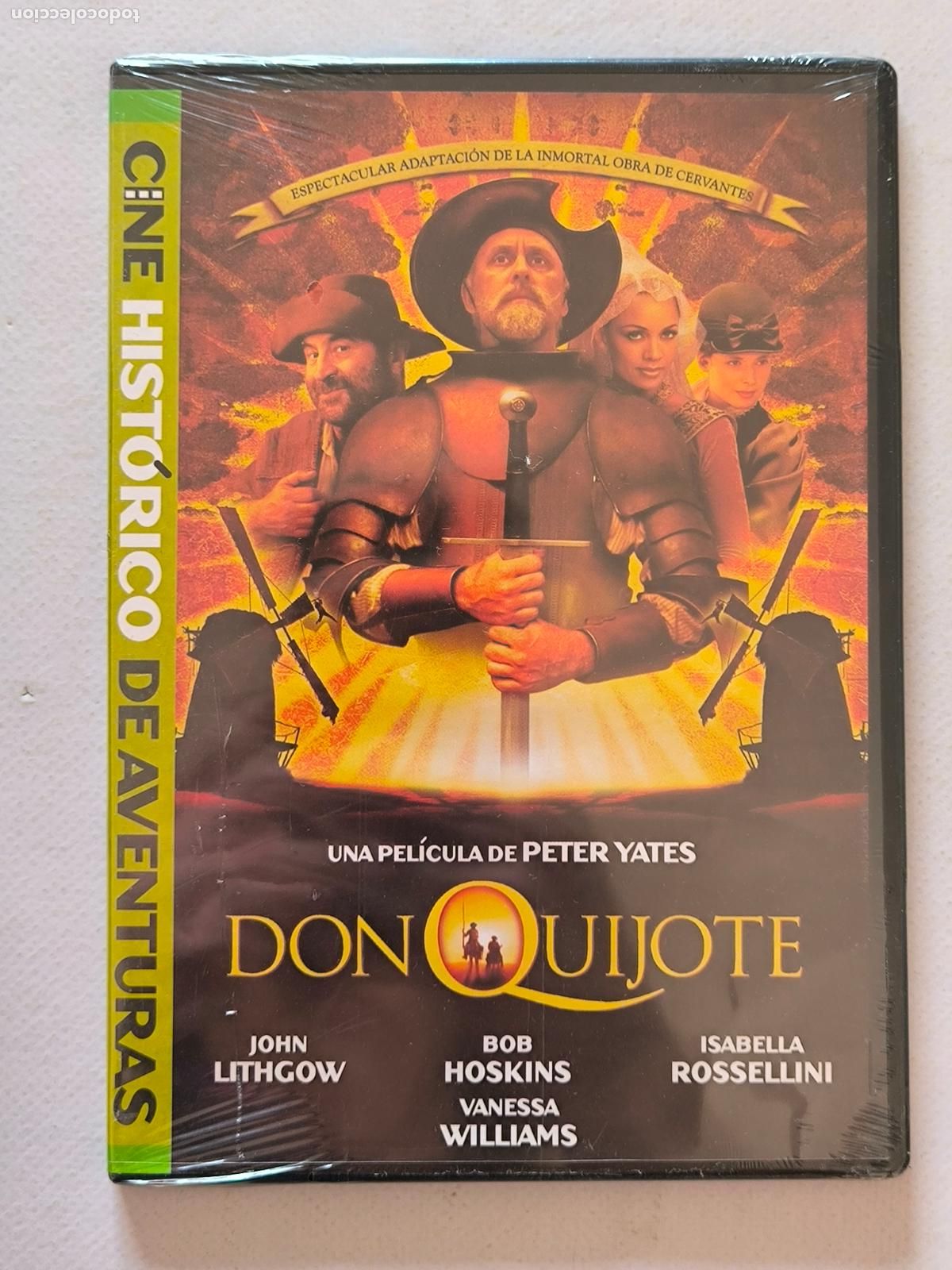 Cine: DVD DON QUIJOTE - PETER YATES, BOB HOSKINS - CAJA SLIM - NUEVO, PRECINTADO (270)