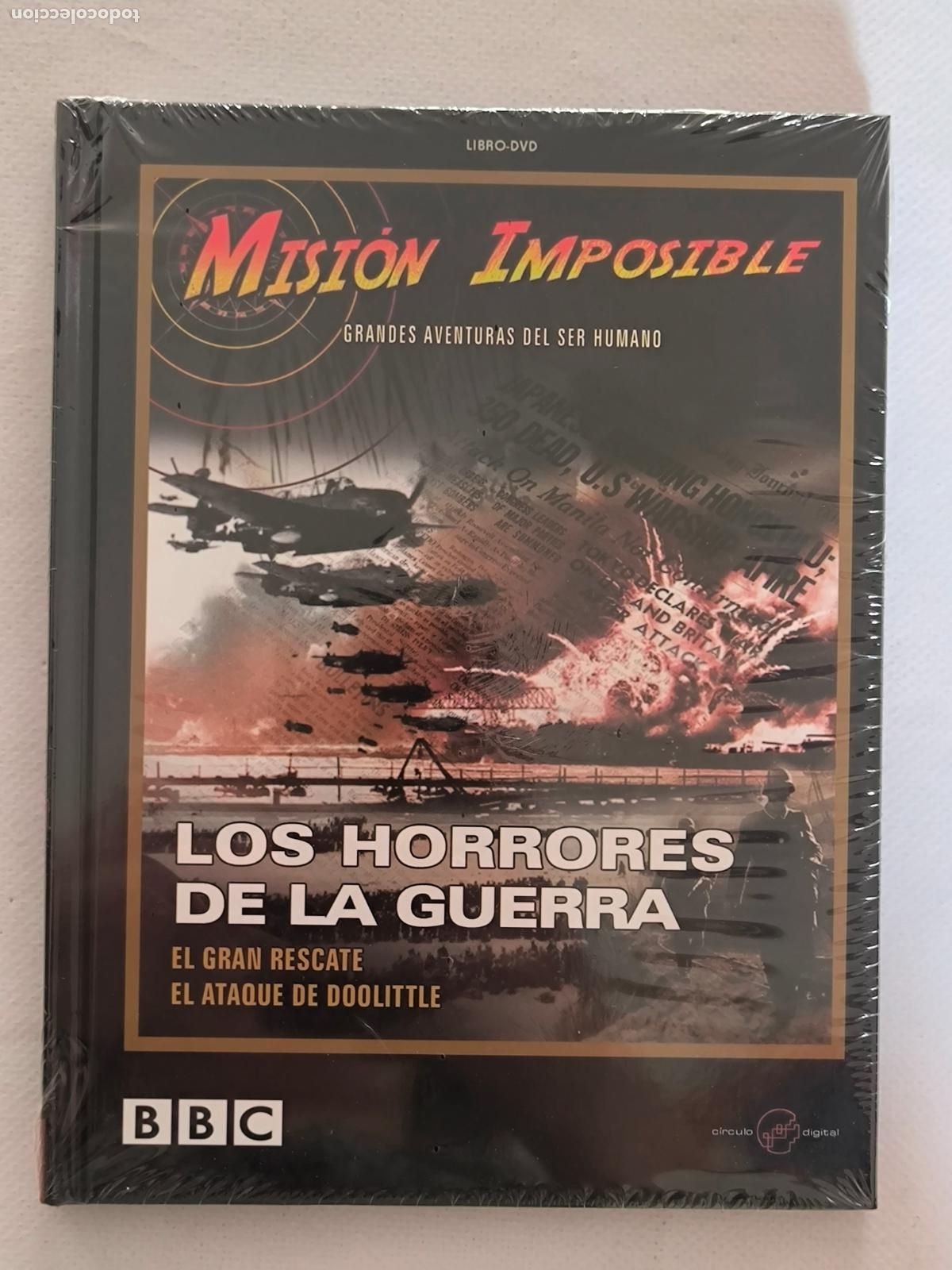 Cine: DVD + LIBRO LOS HORRORES DE LA GUERRA - MISION IMPOSIBLE - BBC - NUEVO, PRECINTADO (273)