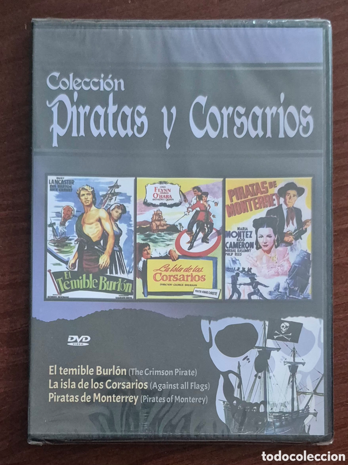 Cine: DVD - EL TEMIBLE BURL&Oacute;N/LA ISLA DE LOS CORSARIOS/PIRATAS DE MONTERREY(COLECCI&Oacute;N PIRATAS Y CORSARIOS)