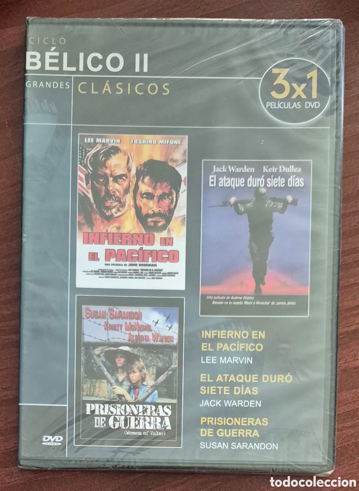 Cine: DVD - INFIERNO EN EL PAC&Iacute;FICO / EL ATAQUE DUR&Oacute; SIETE DIAS / PRISIONERAS DE GUERRA
