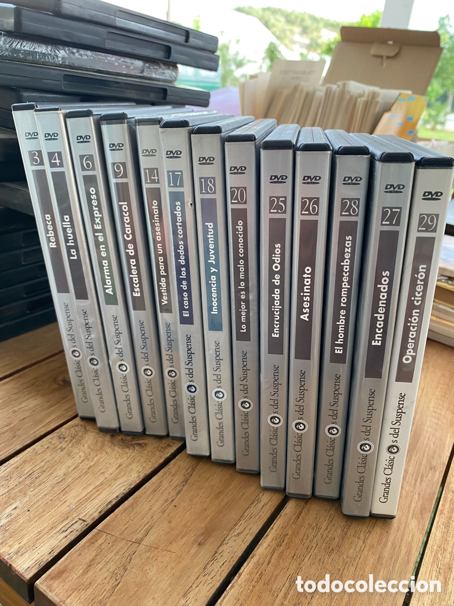 Cine: Lote DVDs &ldquo;Grandes Cl&aacute;sicos del Suspense&rdquo; Alfred Hitchcock y otros
