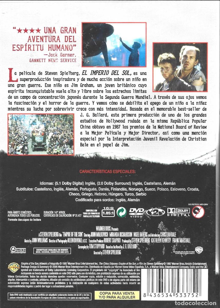 Cine: EL IMPERIO DEL SOL (PRECINTADO) - Foto 2
