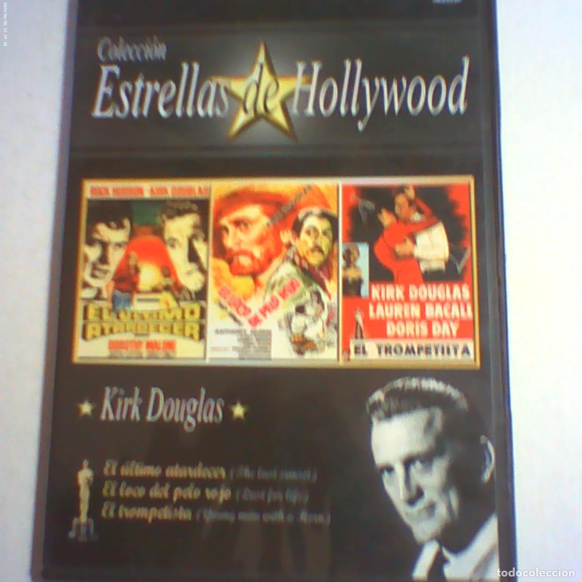Cine: dvd 3 pelis. el &uacute;ltimo atardecer. el loco de pelo rojo. el trompetista. k douglas. caja fina seminue