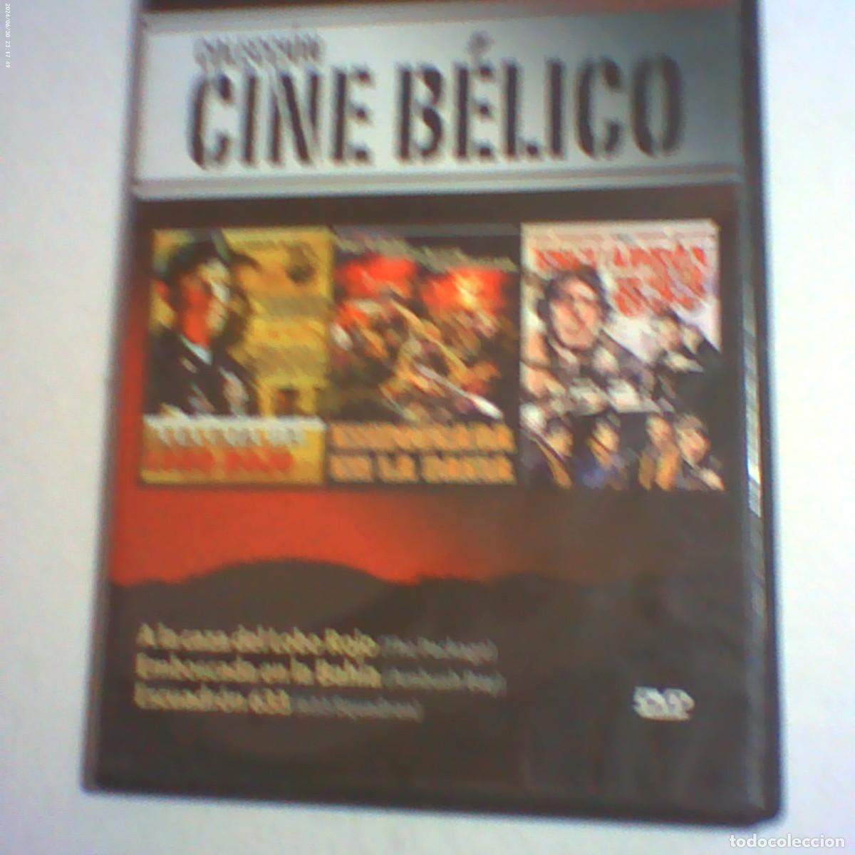 Cine: dvd 3 pelis a la caza de lobo rojo. emboscada en la bah&iacute;a. escuadr&oacute;n 633. caja fina (seminueva)