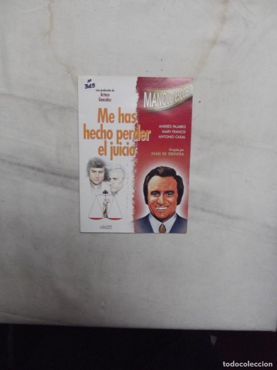 Cine: DVD ME HAS ECHO PERDER EL JUICIO CON MANOLO ESCOBAR ( SOBRE DE CARTON )
