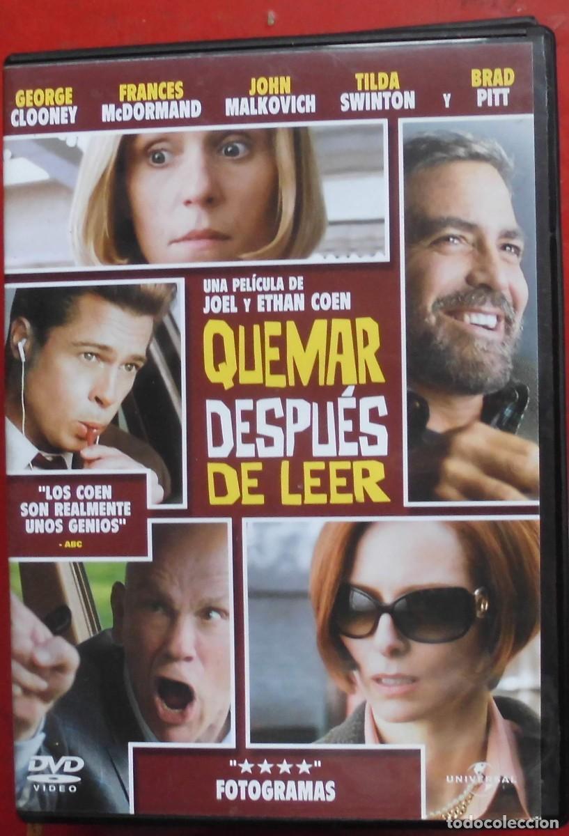 Cinema: QUEMAR DESPU&Eacute;S DE LEER. DVD EN BUEN ESTADO.