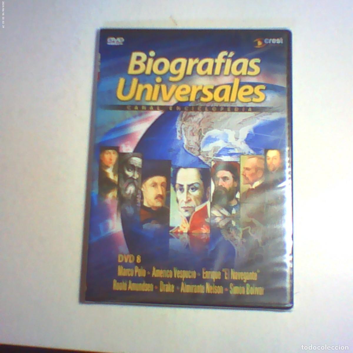 Cine: dvd biograf&iacute;as marco polo. vespucio. el navegante. amundsen. nelson. bol&iacute;var. caja fina precintado