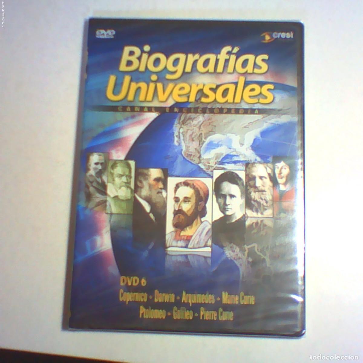 Cine: dvd biograf&iacute;as cop&eacute;rnico. darwin. arqu&iacute;medes. marie curie. ptolomeo. galileo. pierre curie precintad