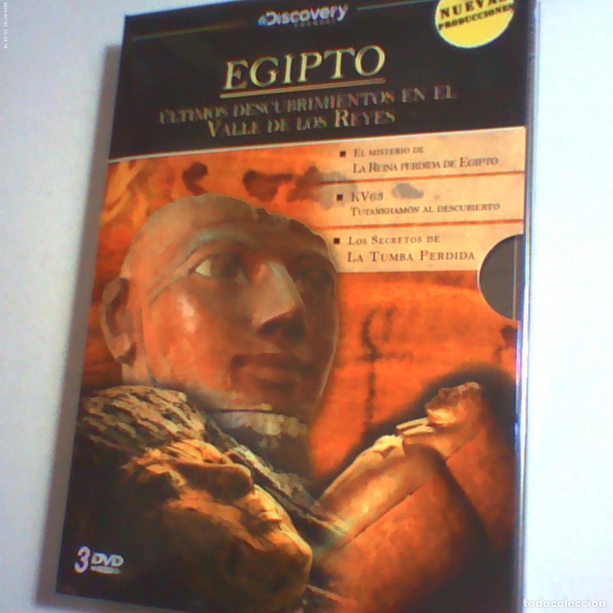 Cine: dvd 3 discos egipto. la reina perdida. tutankhamon. la tumba perdida. 195 min caja fina (precintado)
