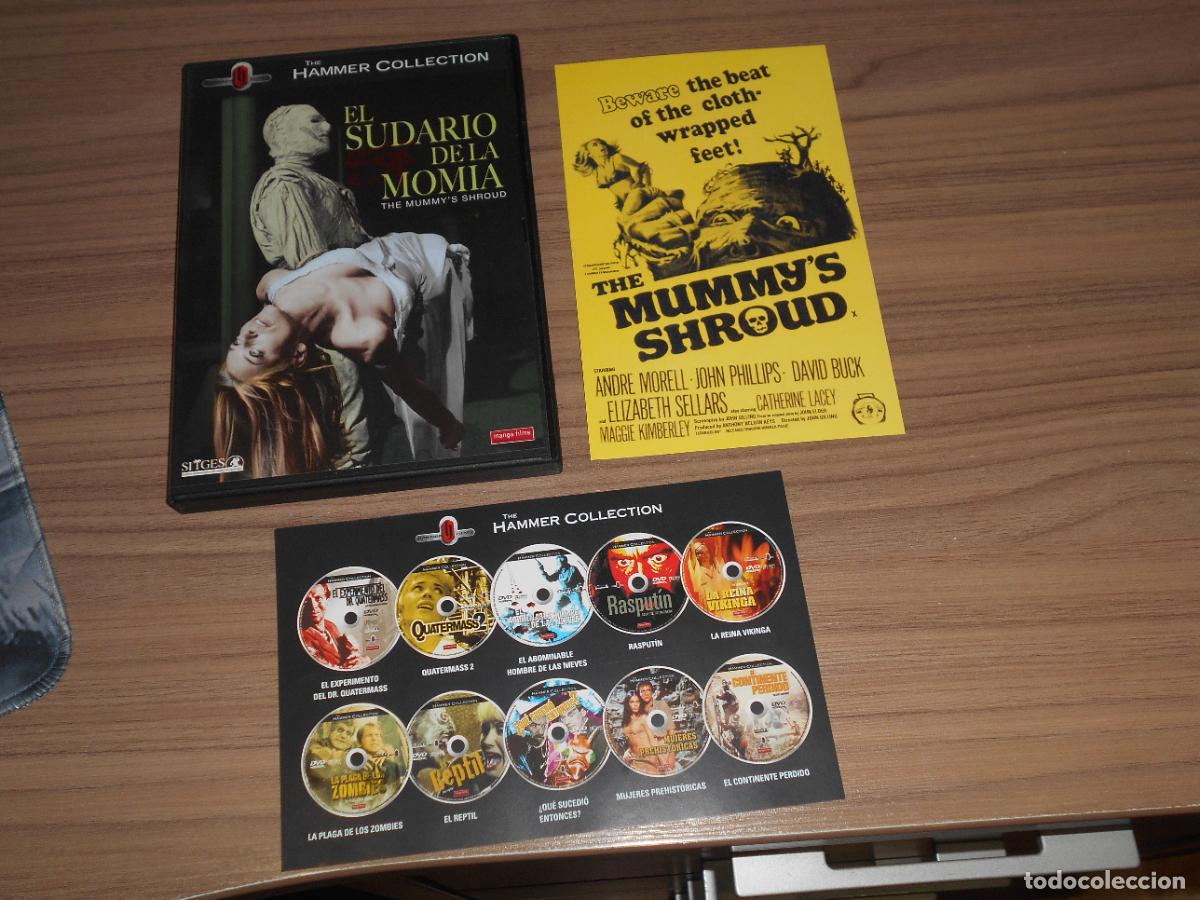 Cine: EL SUDARIO DE LA MOMIA Edicion Especial DVD + POSTAL Hammer COMO NUEVA