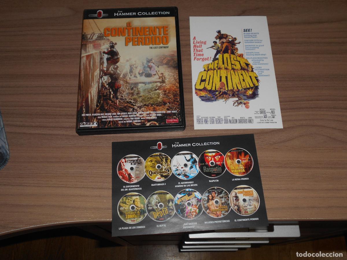 Cine: EL CONTINENTE PERDIDO Edicion Especial DVD + POSTAL Hammer COMO NUEVA
