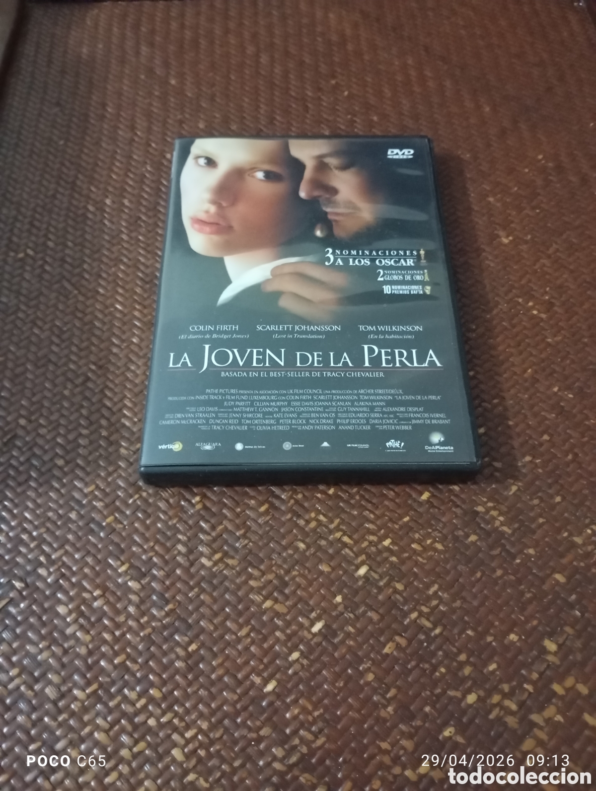 Cine: La joven de la perla DVD como nuevo
