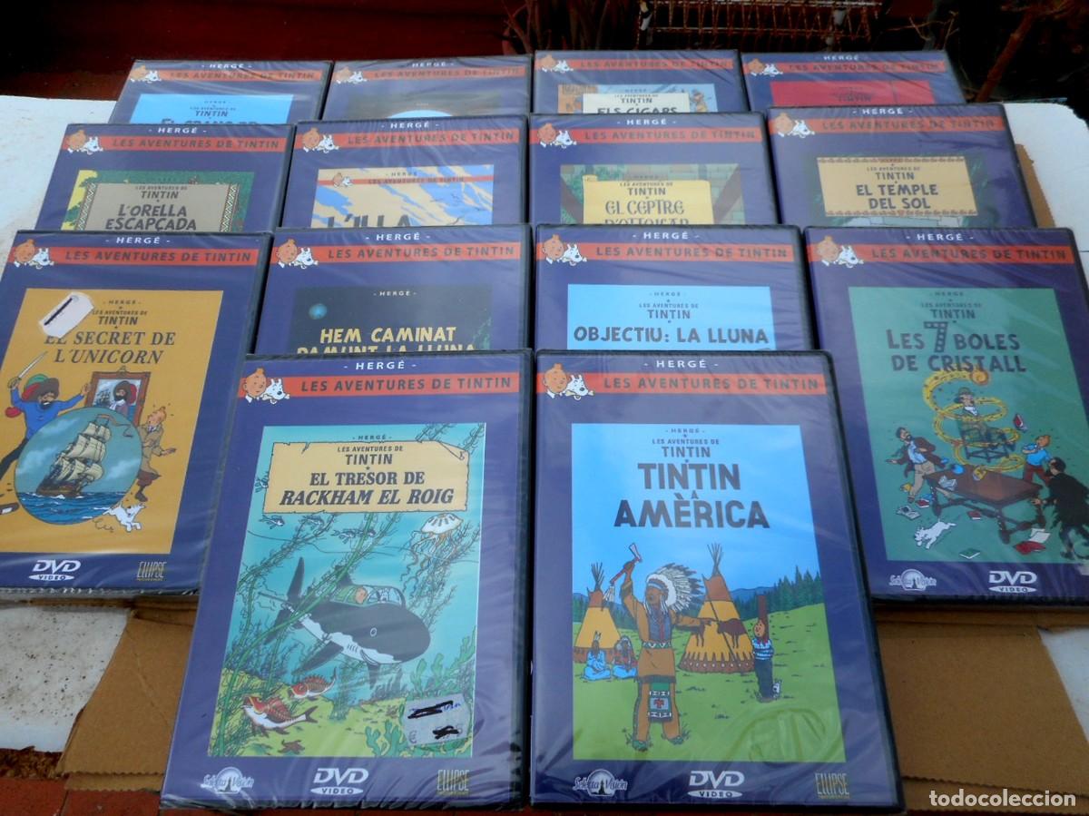 Cine: COLECCI&Oacute;N LES AVENTURES DE TINTIN (14 DVDS PRECINTADOS) -EN CATAL&Aacute;N- HERG&Eacute;