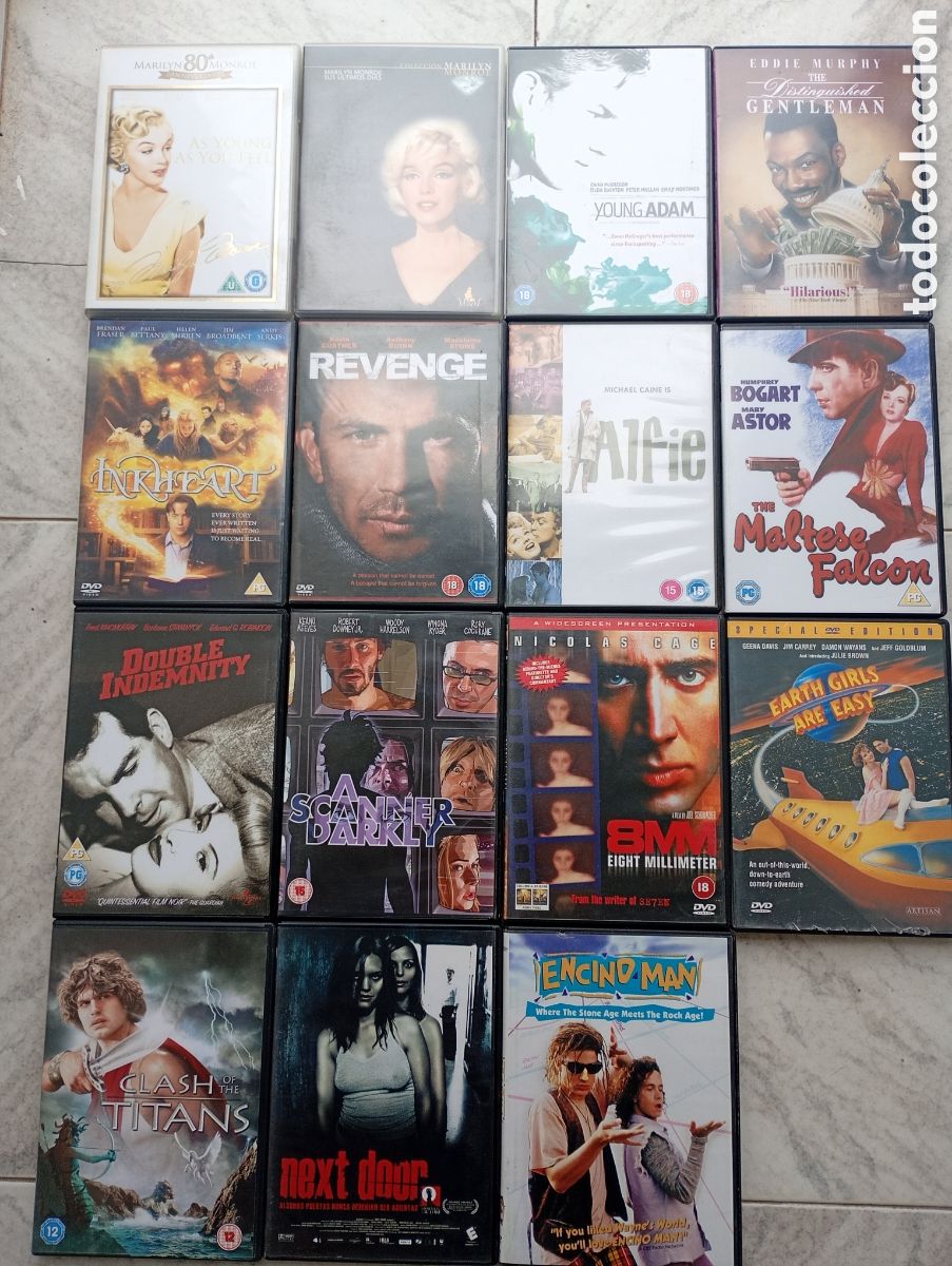 Cinema: LOTE 19 TITULOS DVD El hombre de California MARILYN MONROE