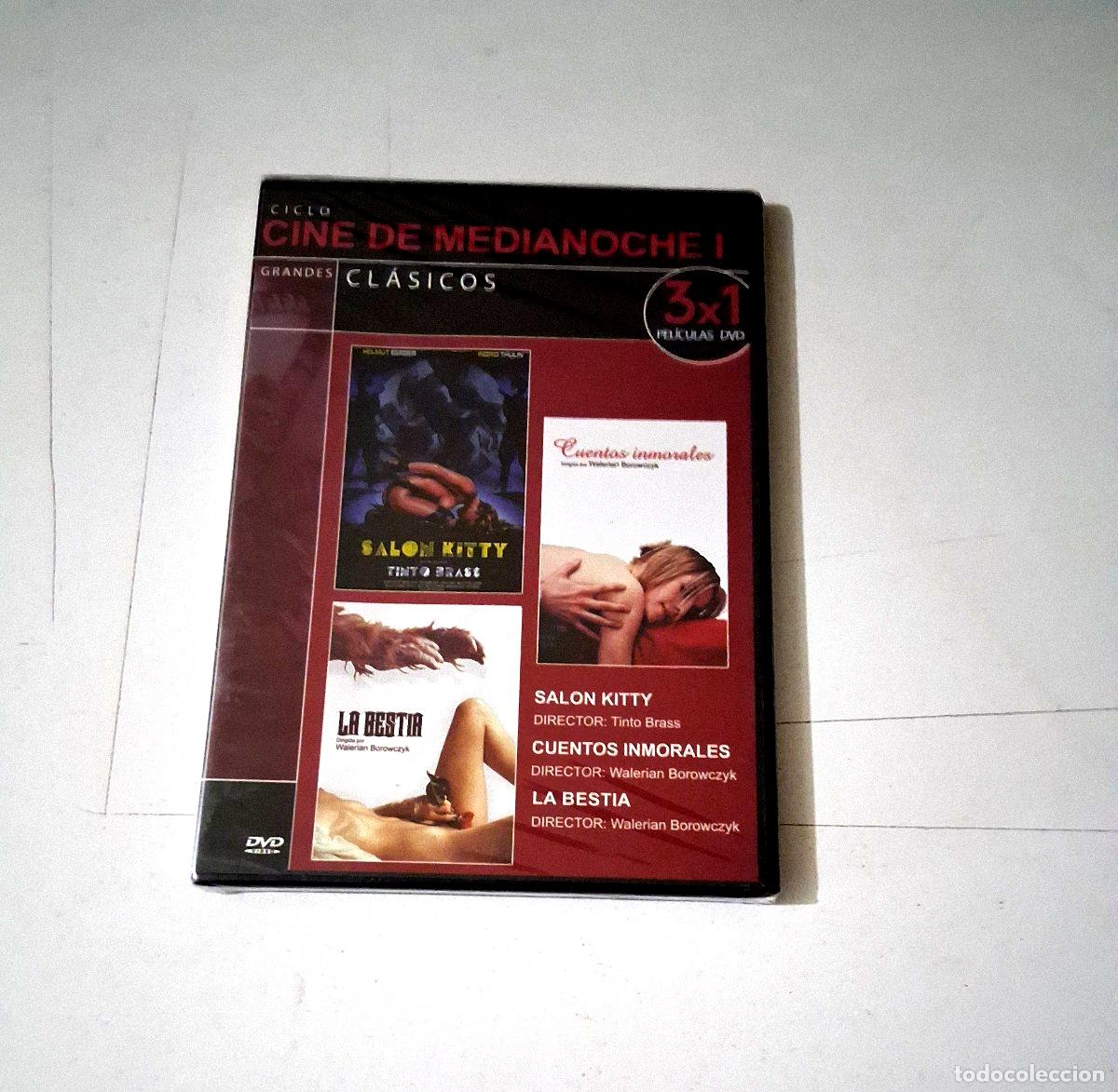 Cine: DVD &rdquo;SALON KITTY / CUENTOS INMORALES / LA BESTIA&rdquo; PRECINTADO SEALED CAJA SLIM