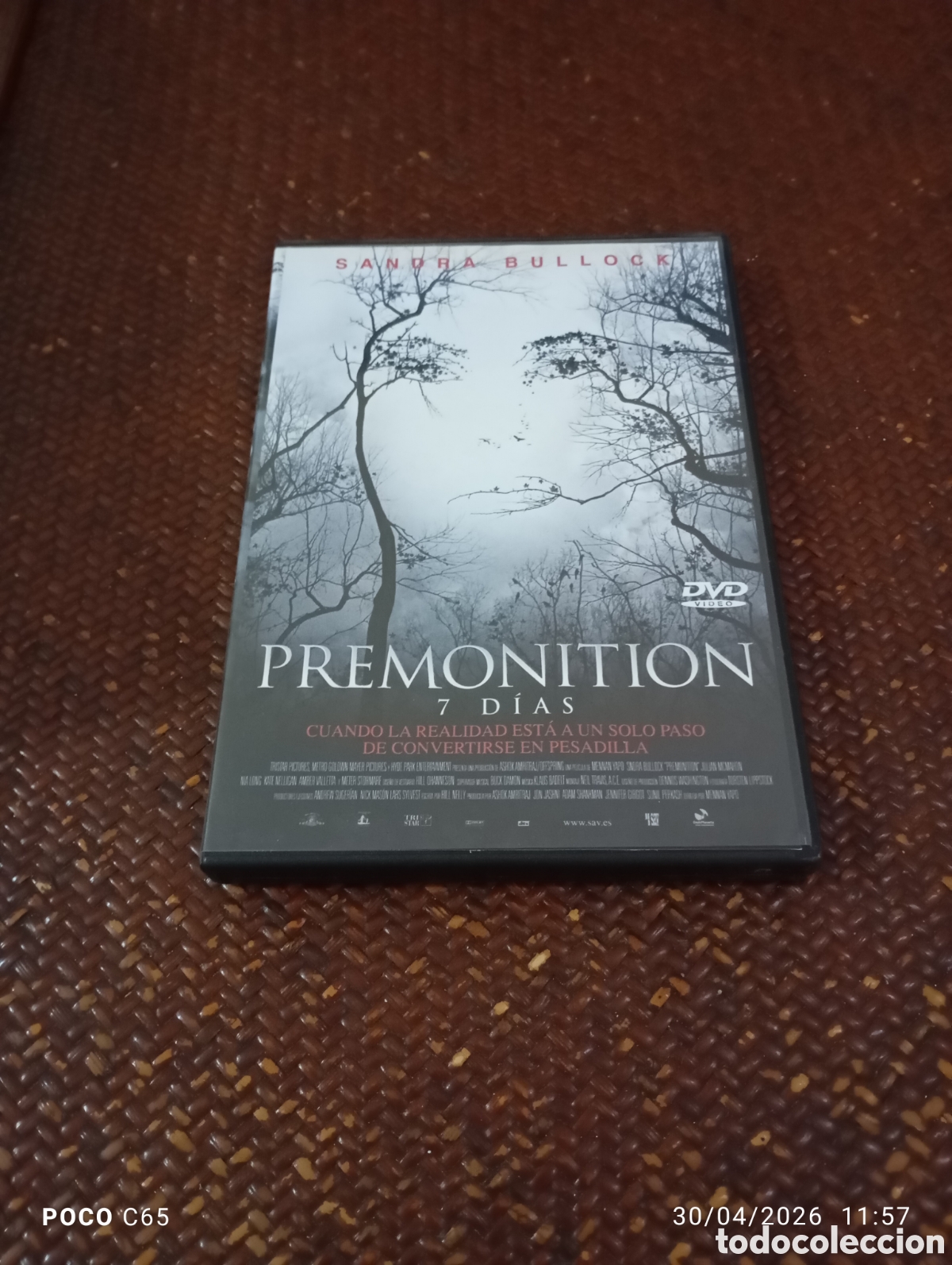 Cine: Premonition 7 d&iacute;as DVD como nuevo