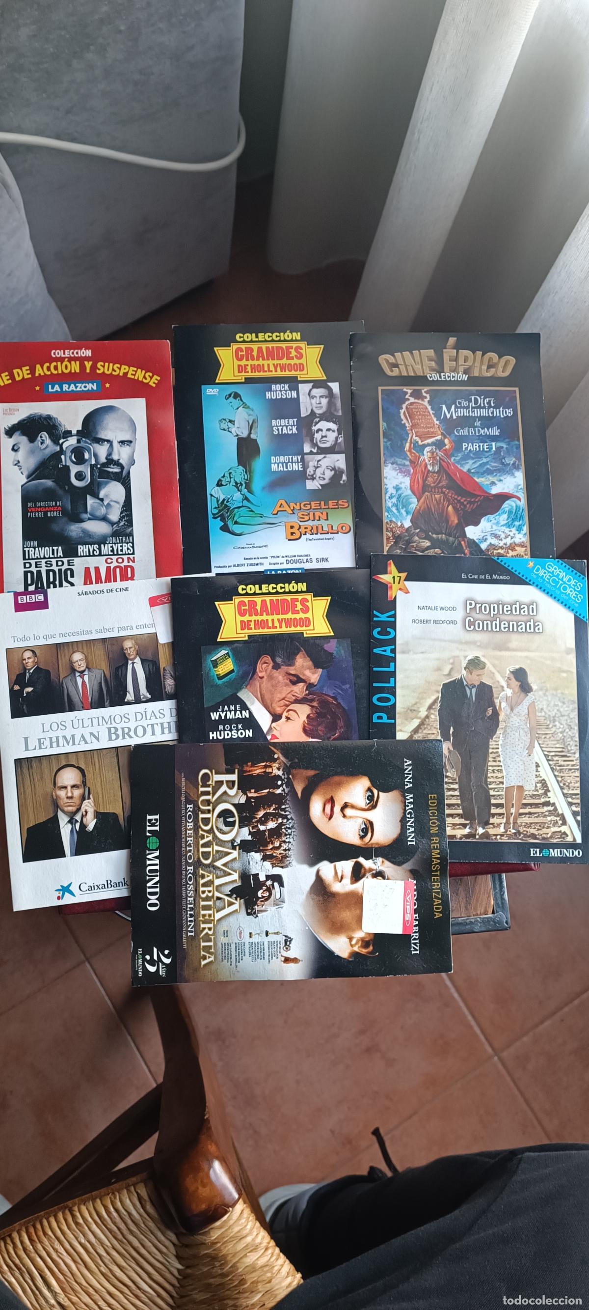 Cine: 7 DVD peliculas Roma ciudad abierta, Propiedad condenada, Obsesi&oacute;n, desde Paris con amor.