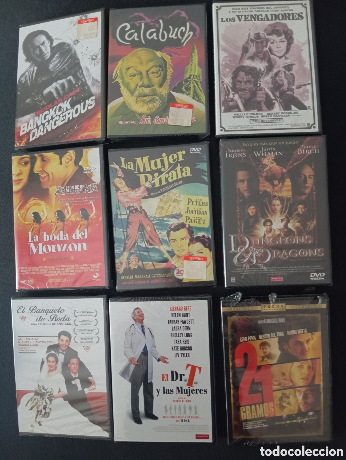 Cine: DVDs precintados.0,40&euro; unidad