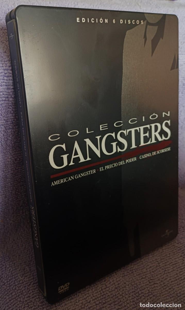 Cine: COL. GANDSTERS (caja met&aacute;lica 6 DVD) American gangster, Casino, El Precio del Poder.