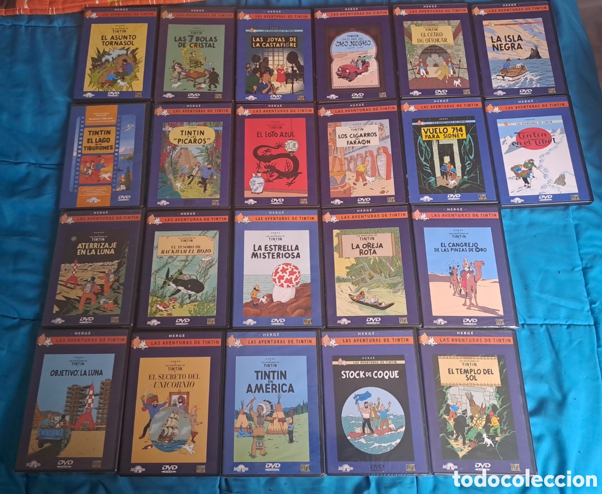 Cine: Lote 22 DVDs Tintin y Milou