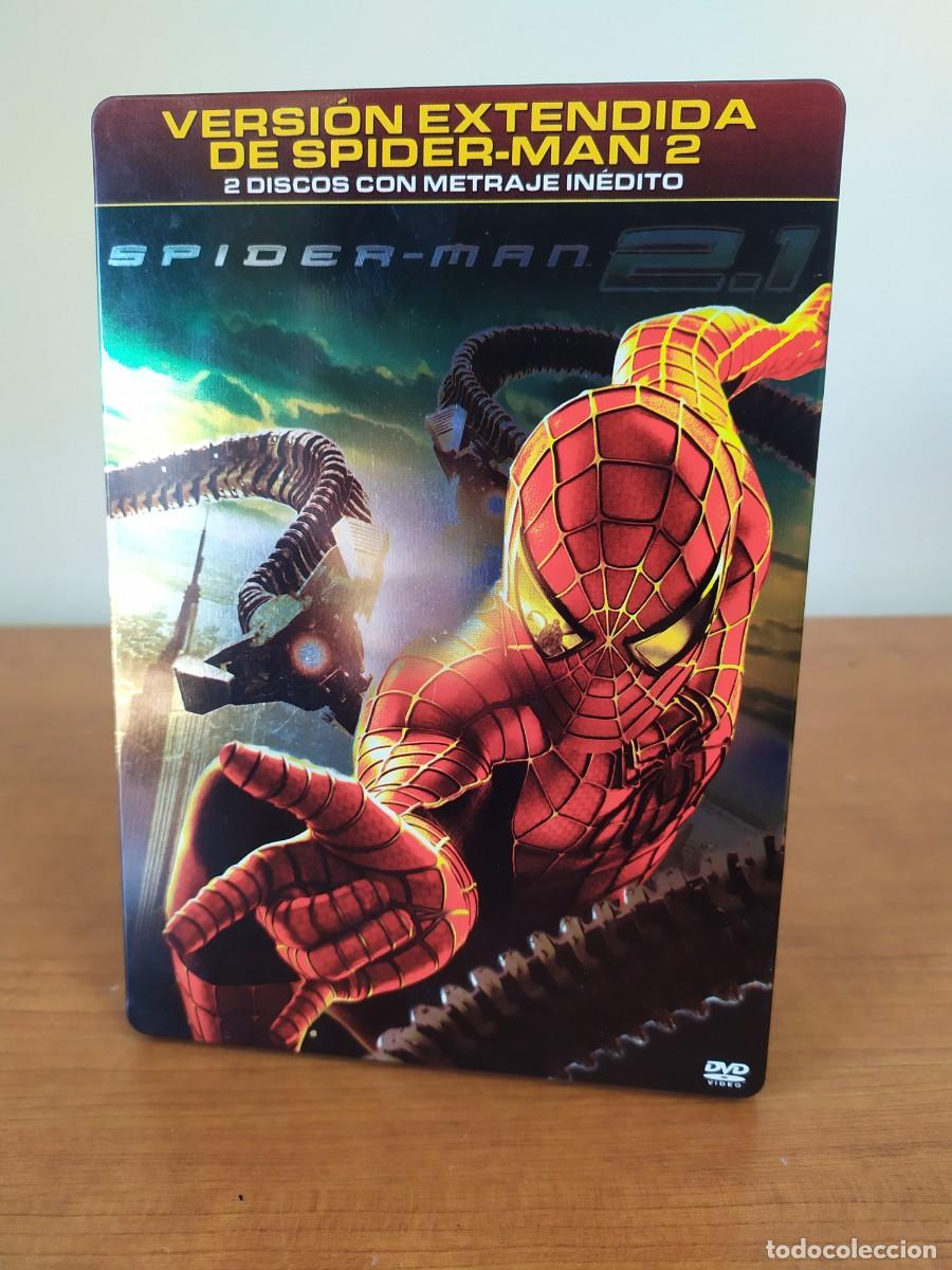 Cine: SPIDERMAN 2.1,VERSION EXTENDIDA CAJA METALICA-PELICULA CINE DVD-
