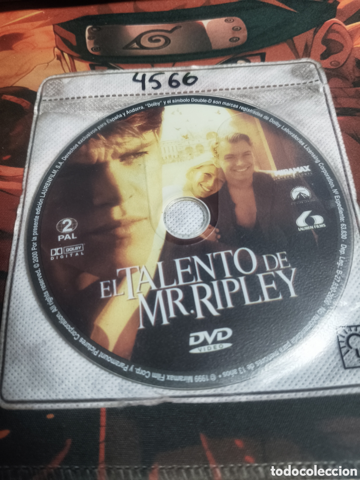 Cine: El talento de mr.ripley DVD - 4566 (disco solo)