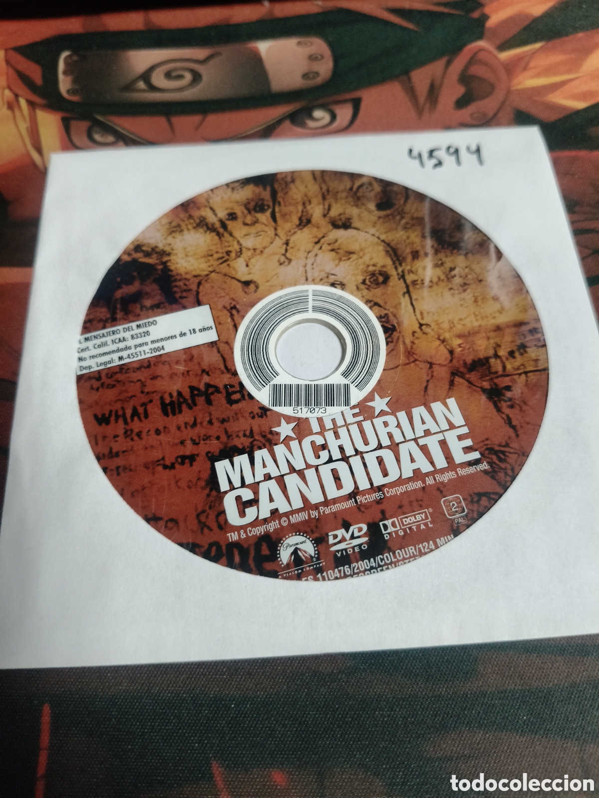 Cine: El mensajero del miedo DVD - 4594 (disco solo)