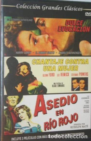 Cine: Col.Grandes Cl&aacute;sicos - Dulce Evocaci&oacute;n , Chantaje Contra Una Mujer, Asedio en Rojo DVD Como nuevo