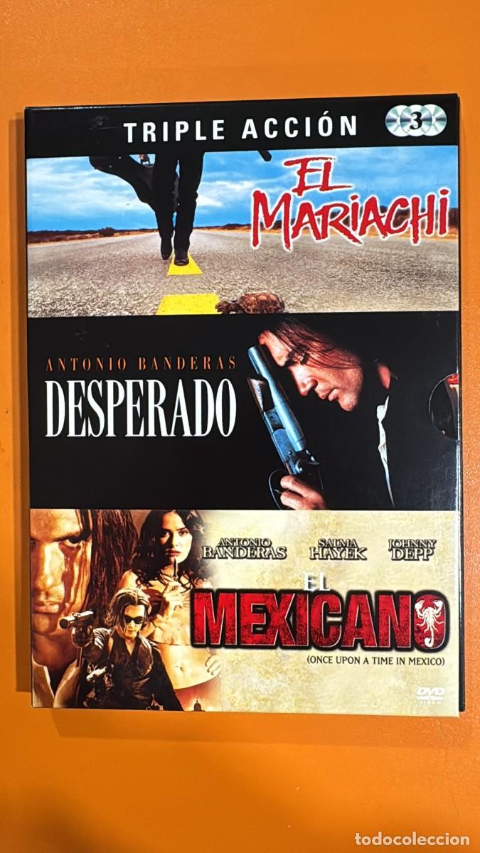 Cine: Triple acci&oacute;n Robert R. [DVD] El Mariachi/ Desperado/ El mexicano