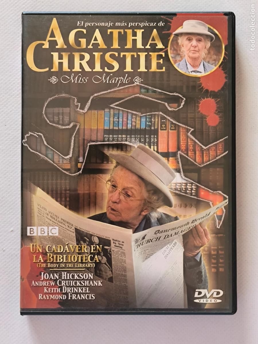 Cine: DVD UN CADAVER EN LA BIBLIOTECA - MISS MARPLE - AGATHA CHRISTIE (V8)
