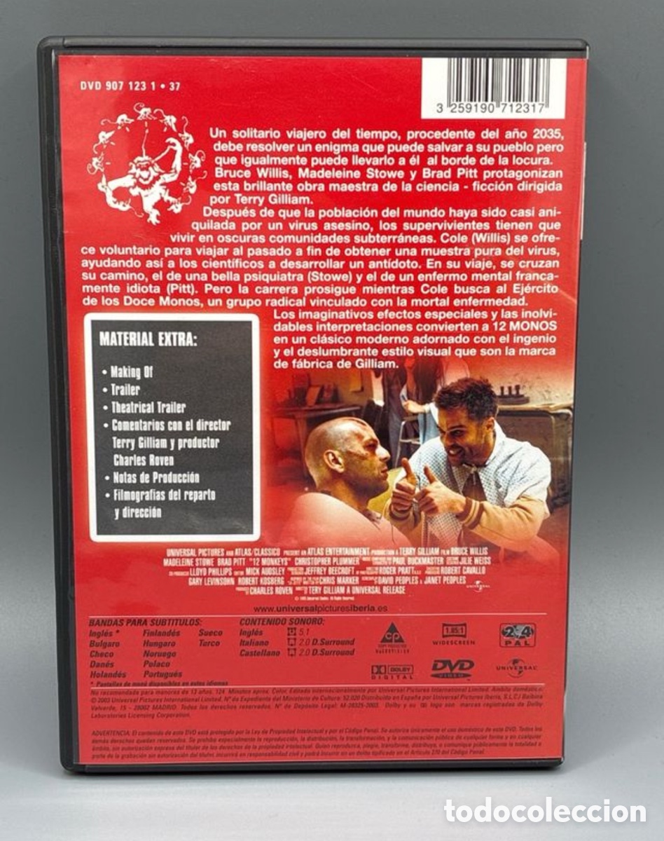 Cine: 12 monos (Bruce Willis) DVD - Foto 2