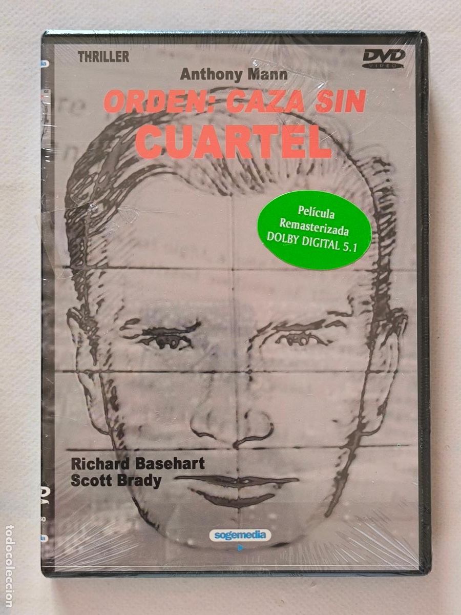 Cine: DVD ORDEN: CAZA SIN CUARTEL - ANTHONY MANN - NUEVO, PRECINTADO (Q9)
