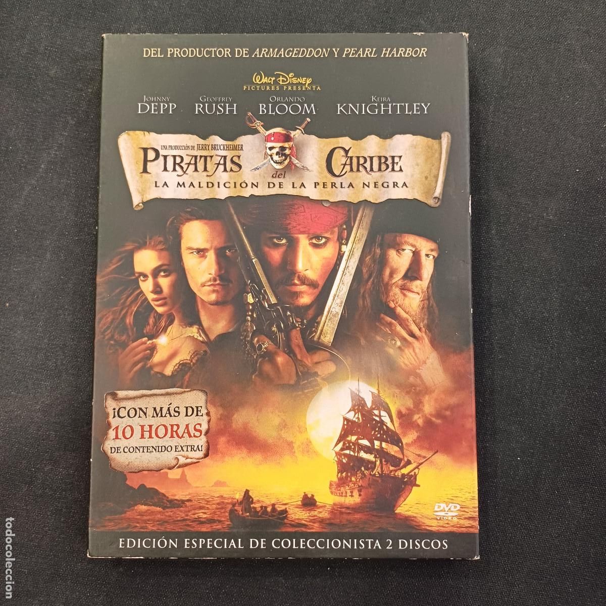 Cine: PIRATAS DEL CARIBE/LA MALDICION DE LA PERLA NEGRA/DVD 2 DISCOS+LIBRETO.