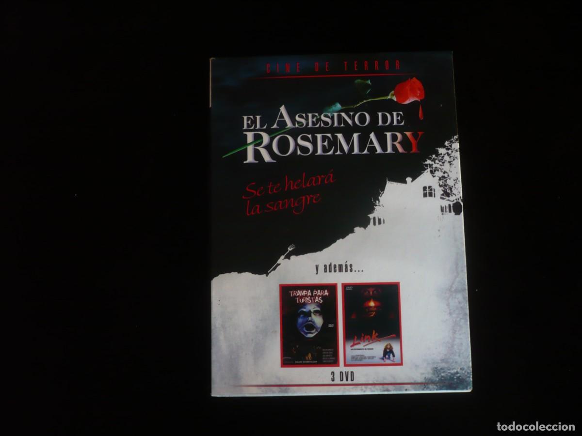 Cine: el asesino de rosemary + trampa para turista + link - con 3 dvd como nuevos