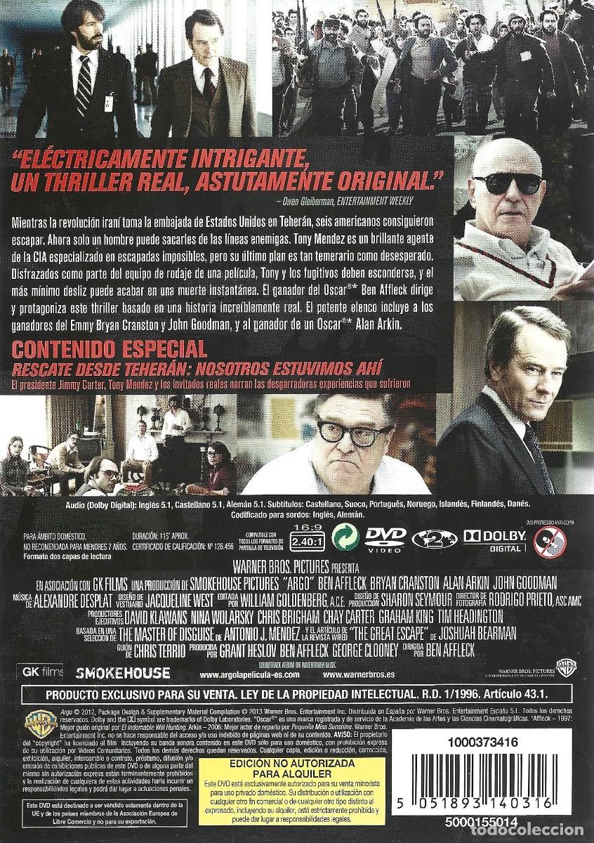 Cine: ARGO BEN AFFLECK (DVD)........ - Foto 2
